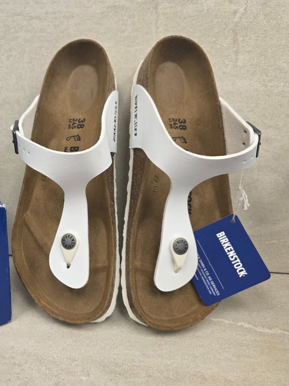 Brand New Birkenstock Gizeh Sandals - White - Sizes EU 38